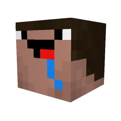 xlwtff Minecraft avatar head, 3D render