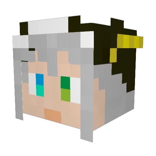 xm1221 Minecraft avatar head, 3D render