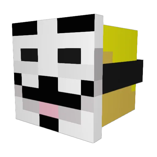 xmand13 Minecraft avatar head, 3D render