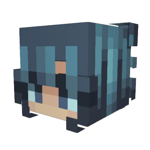 xmapie Minecraft avatar head, 3D render