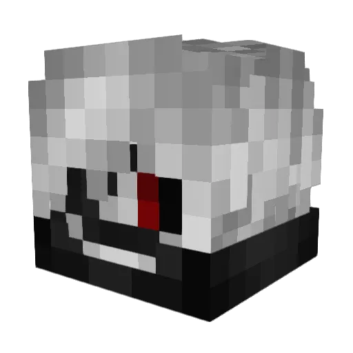 xmargaux Minecraft avatar head, 3D render
