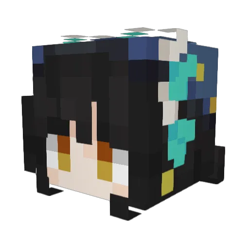 xmariaa Minecraft avatar head, 3D render