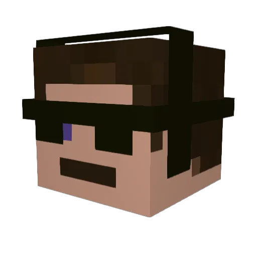 xmasix2 Minecraft avatar head, 3D render