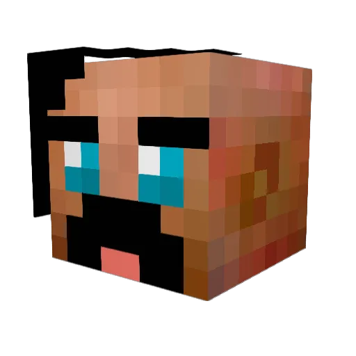 xmastree Minecraft avatar head, 3D render