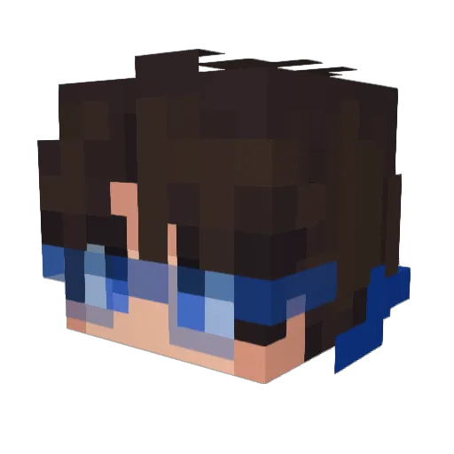 xmatue Minecraft avatar head, 3D render