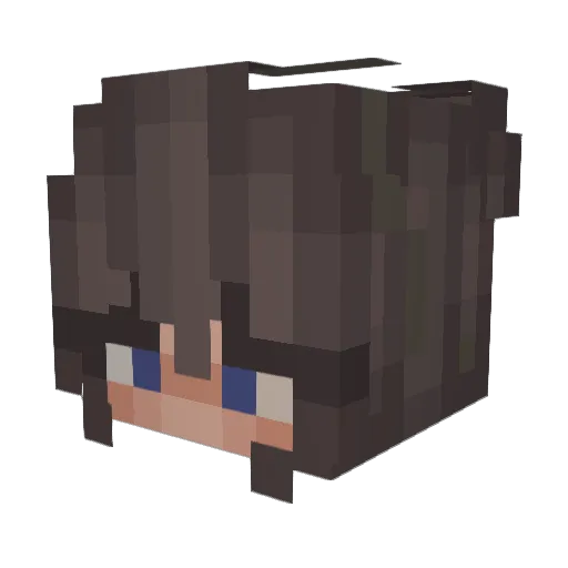 xmelanie_ Minecraft avatar head, 3D render