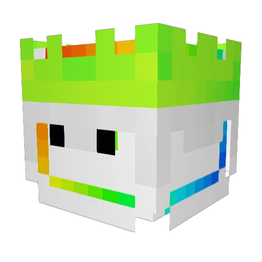 xmlil Minecraft avatar head, 3D render