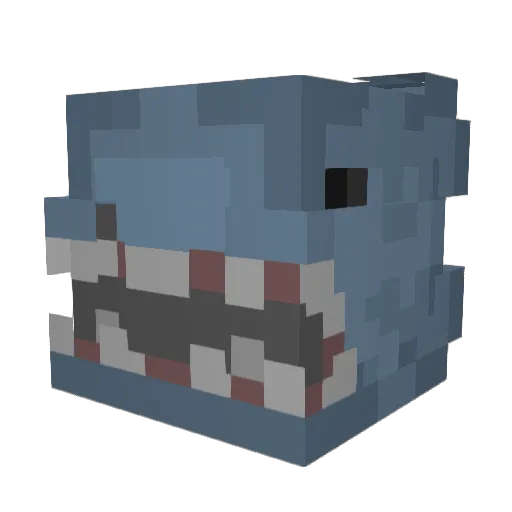 xmmpkx Minecraft avatar head, 3D render