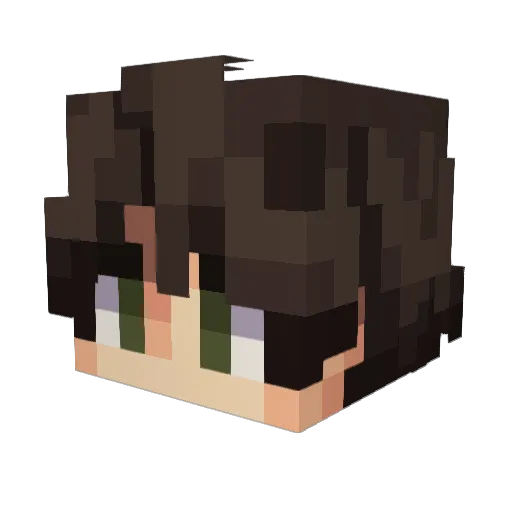 xmnh Minecraft avatar head, 3D render