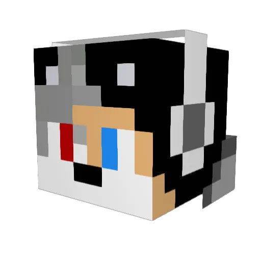 xmo06 Minecraft avatar head, 3D render