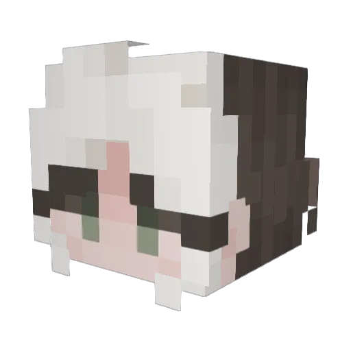 xmoonlixt Minecraft avatar head, 3D render