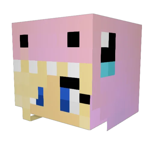xmoslykik Minecraft avatar head, 3D render