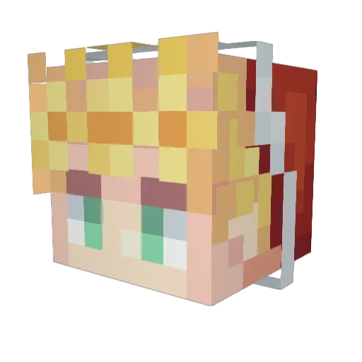 xmosphere Minecraft avatar head, 3D render