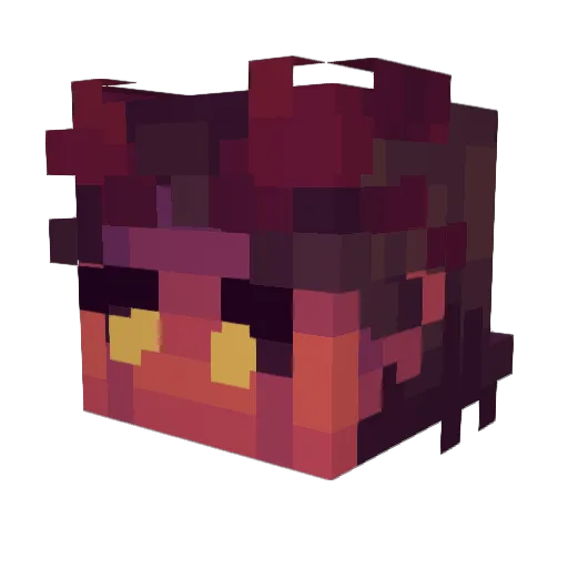 xmqscn Minecraft avatar head, 3D render