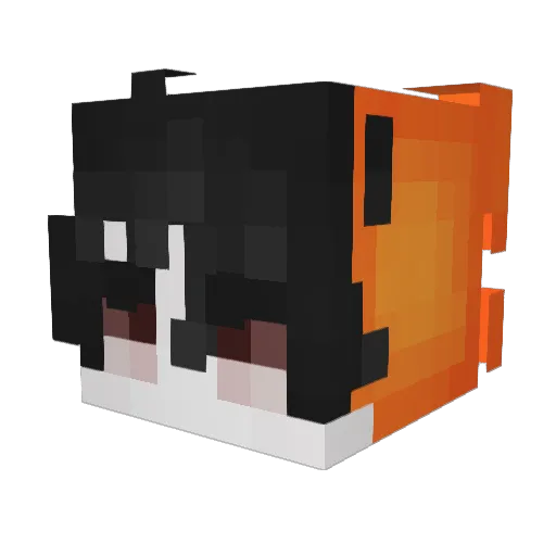xmr7 Minecraft avatar head, 3D render