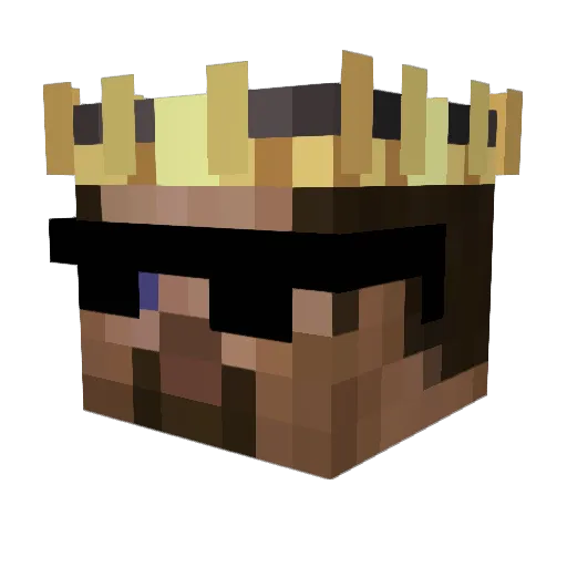 xmry Minecraft avatar head, 3D render
