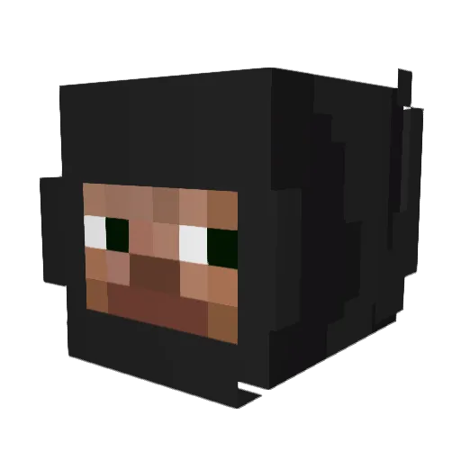 xmwc Minecraft avatar head, 3D render