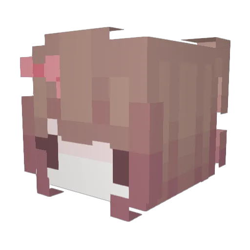 xmxa Minecraft avatar head, 3D render