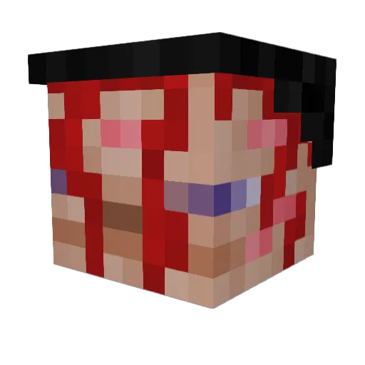 xmyz Minecraft avatar head, 3D render