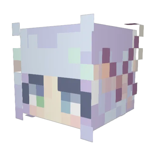 xmzzr Minecraft avatar head, 3D render