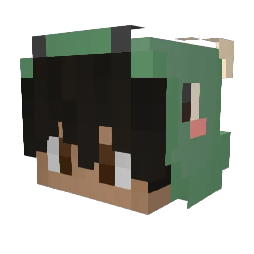 xncj Minecraft avatar head, 3D render