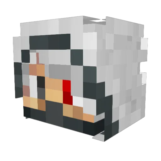 xneov Minecraft avatar head, 3D render