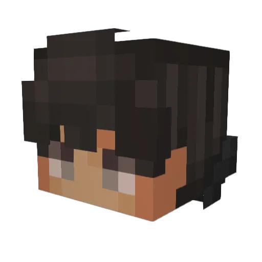 xnerozx Minecraft avatar head, 3D render