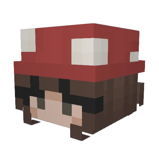 xnessa Minecraft avatar head, 3D render