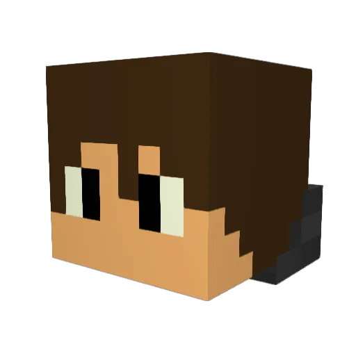 xnex8080 Minecraft avatar head, 3D render