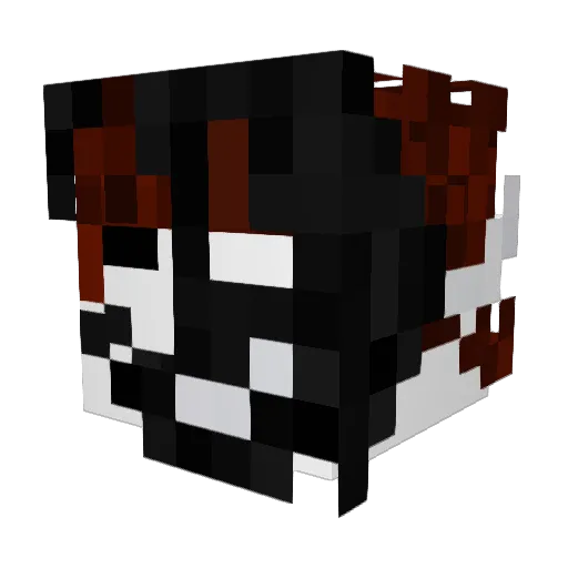 xni8htD8th Minecraft avatar head, 3D render