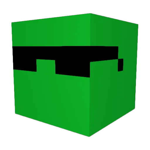 xnoVacx Minecraft avatar head, 3D render