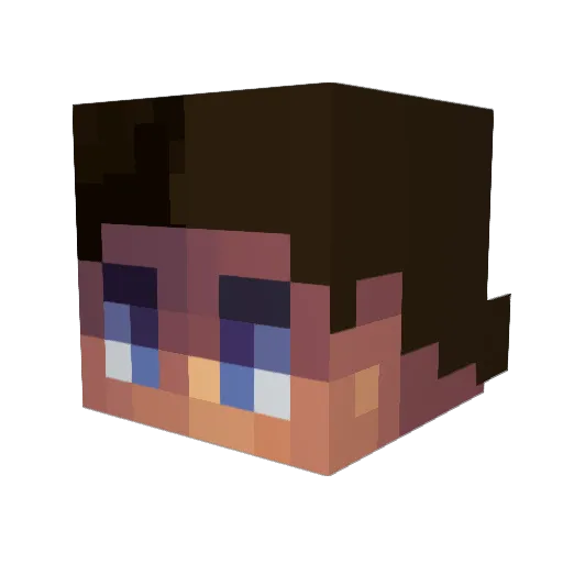xnorx Minecraft avatar head, 3D render