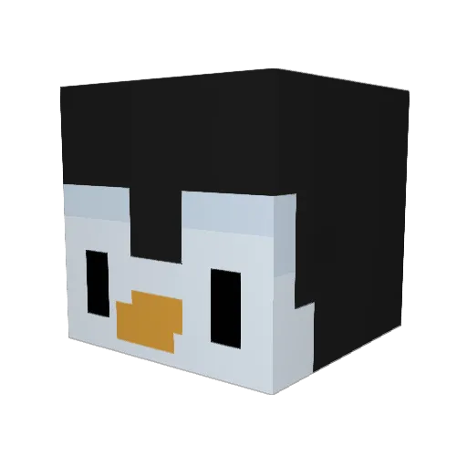 xnvu Minecraft avatar head, 3D render