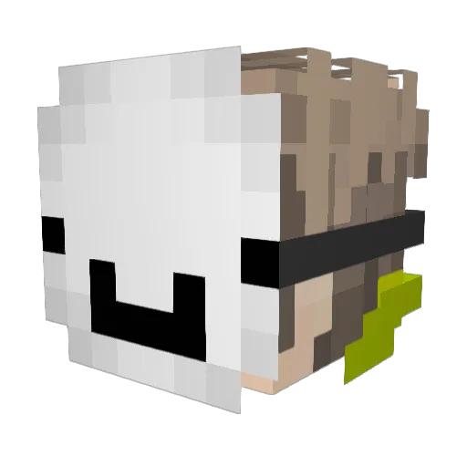 xoCuddlesox Minecraft avatar head, 3D render