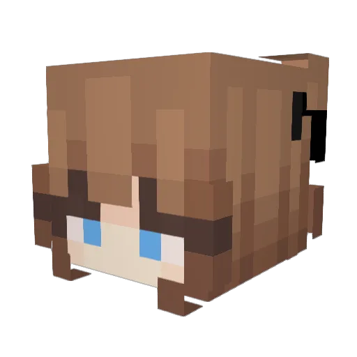 xoFallenAngelxx Minecraft avatar head, 3D render