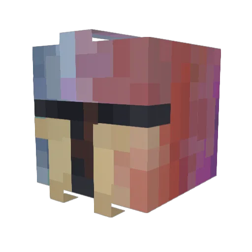 xoLucid Minecraft avatar head, 3D render