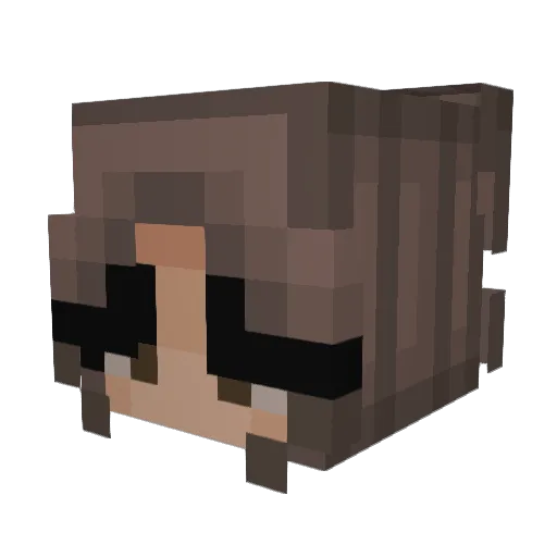 xoMissTique Minecraft avatar head, 3D render