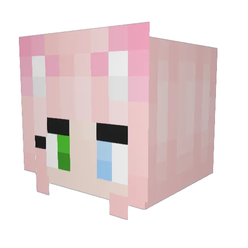 xoMochi Minecraft avatar head, 3D render