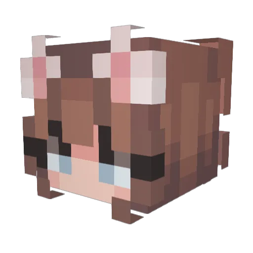 xoPixy Minecraft avatar head, 3D render