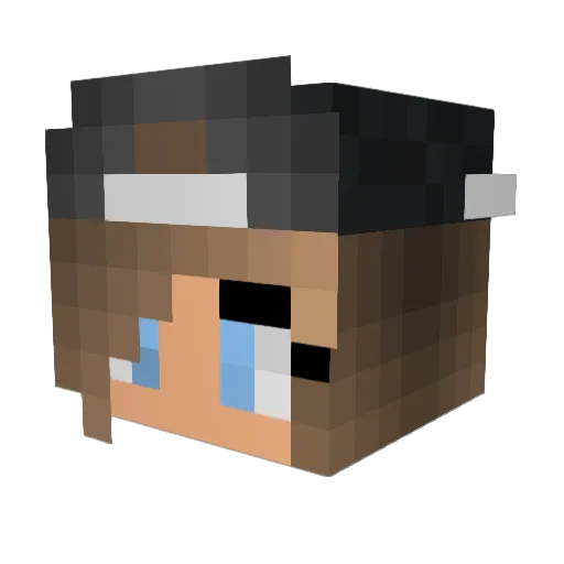 xo_GamerQueen Minecraft avatar head, 3D render