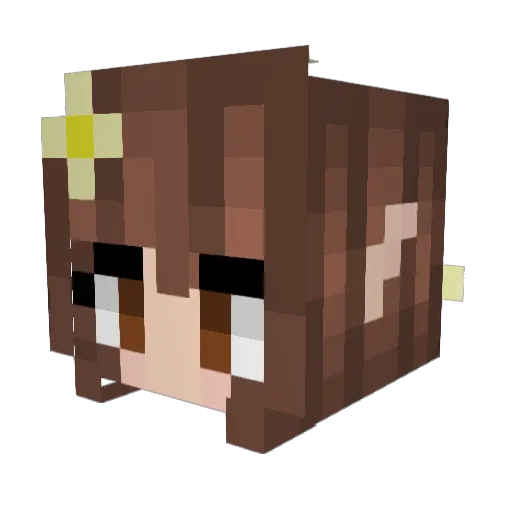 xo_kay Minecraft avatar head, 3D render