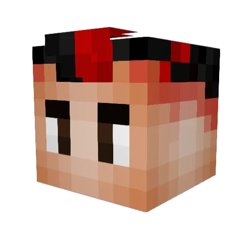 xo_slope Minecraft avatar head, 3D render
