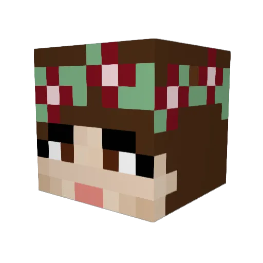 xocalliexo Minecraft avatar head, 3D render