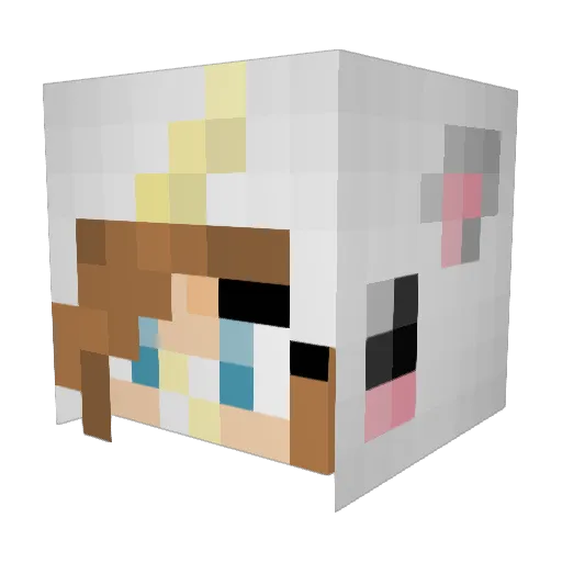 xochocoholic Minecraft avatar head, 3D render