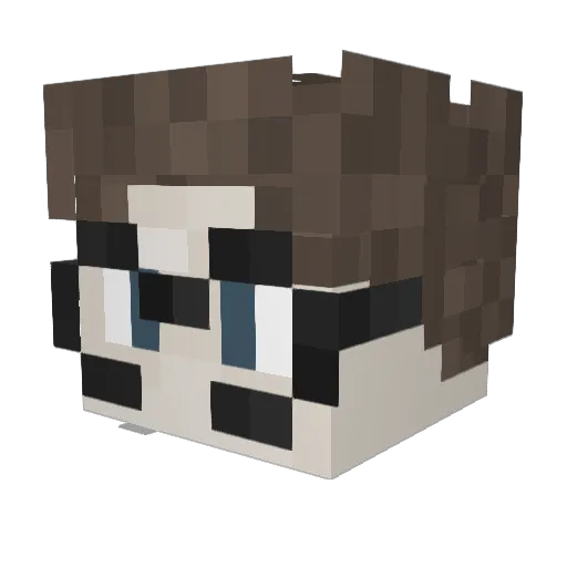 xochu_chay Minecraft avatar head, 3D render