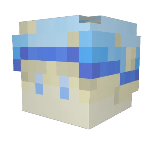 xod Minecraft avatar head, 3D render