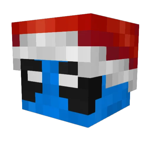 xoffu Minecraft avatar head, 3D render