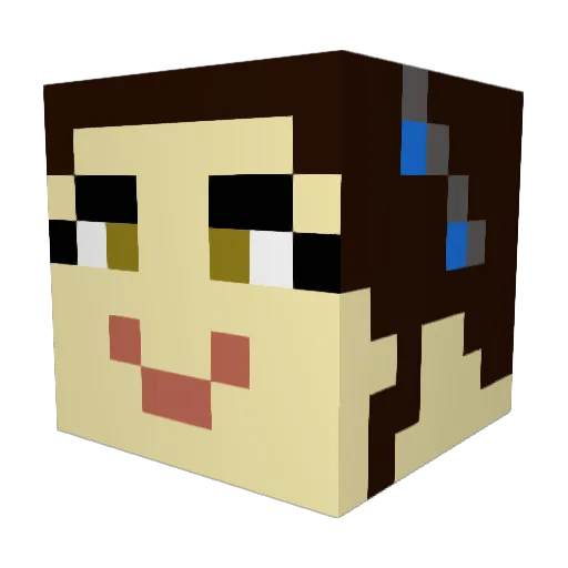 xohavva Minecraft avatar head, 3D render