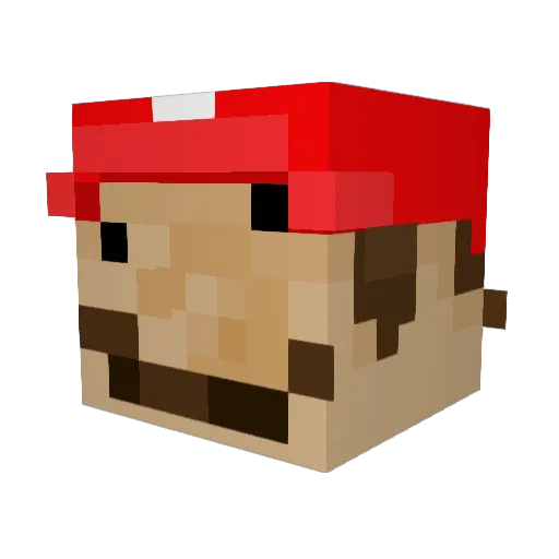 xolaios Minecraft avatar head, 3D render