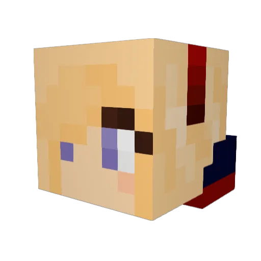 xolauraxo Minecraft avatar head, 3D render